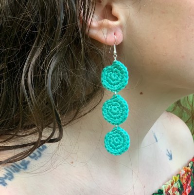 pendientes trigira azul